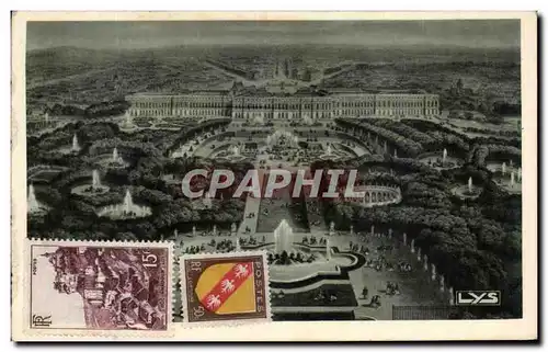 Cartes postales Versailles Panorama du Chateau et Jardin