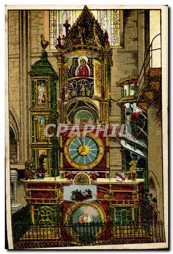 CARTE SYSTEME L'horloge astronomique de la Cathedrale Strasbourg