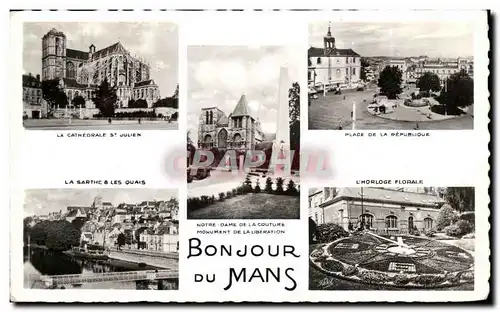 Cartes postales Bonjour Du Mans