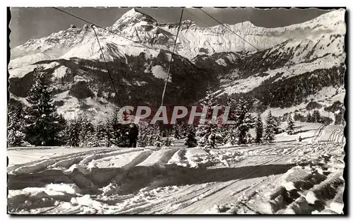 Cartes postales moderne Crest Voland Arrivee du Teleski du Mont Lachat Le Charvin