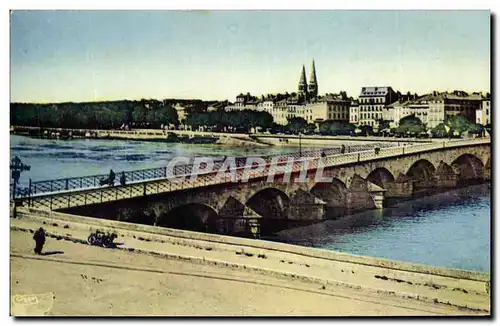 Ansichtskarte AK Macon Vue Panoramique prise de St Laurent