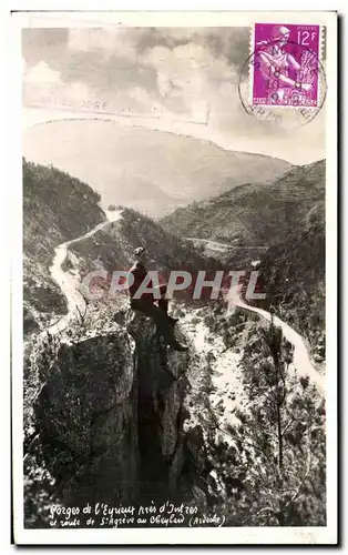 Ansichtskarte AK Gorges de l&#39Eyrieux pres d&#39Intres et route de St Agreve au Cheylard