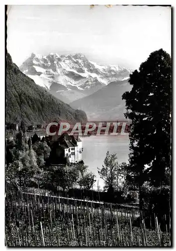 Cartes postales moderne Chateau de Chillon et dents du Midi