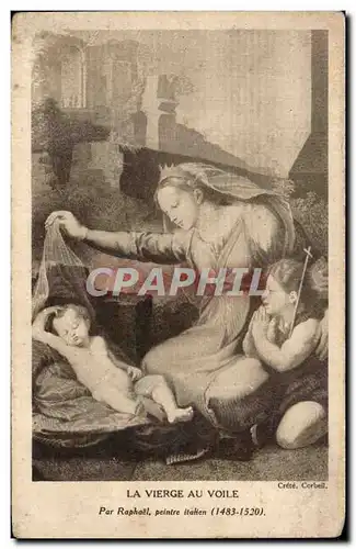 Cartes postales La Vierge Au Voile Raphael