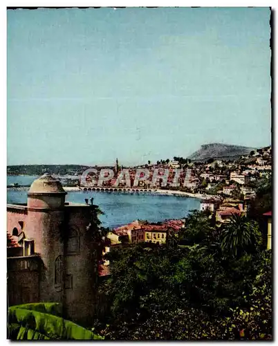 Ansichtskarte AK La Cote d&#39Azur Menton Vue generale Au fond la Tete de Chien