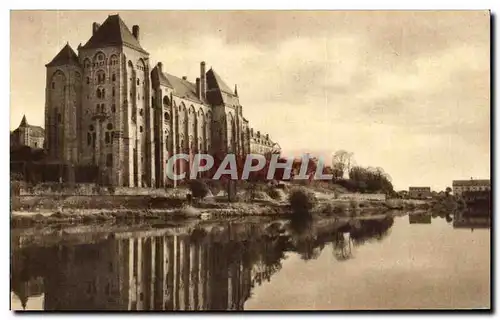 Ansichtskarte AK L&#39Abbaye De Solesmes Vue de la Rive Droite de la Sarthe