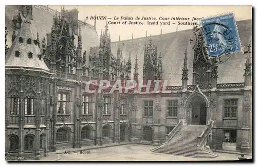 Cartes postales Rouen Le Palais de Justice Cour Interieur