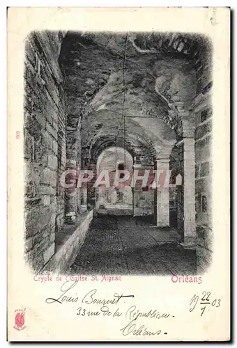 Cartes postales Orleans Crypte de L&#39Eglise St Aignan