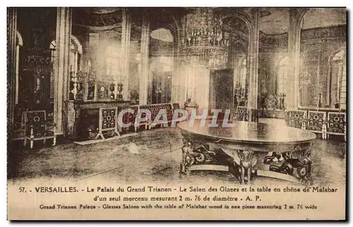 Cartes postales Versailles Le Palais Du Grand Trianon Le Salon Des Glaces Et La table en chene de Malabar