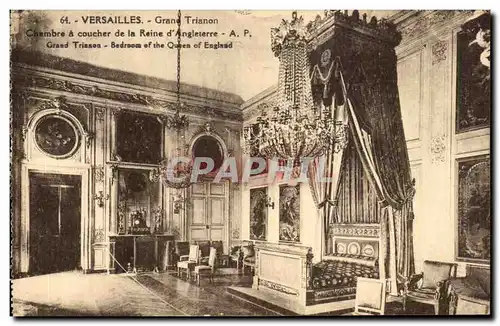 Ansichtskarte AK Versailles Grand Trianon Chambre A Coucher De La Reine d&#39Angleterre