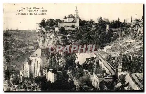 Cartes postales Le Lot Illustree Rocamadour Montee Du Calvaire