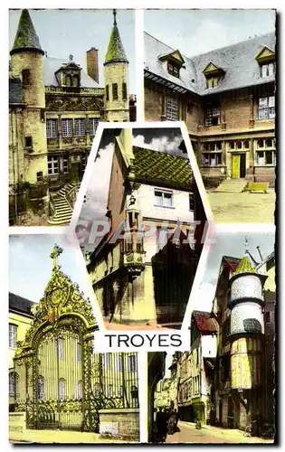 Cartes postales moderne Troyes Hotels Vauluisant et de Mauroy Hotel Dieu Tour de l'orfevre