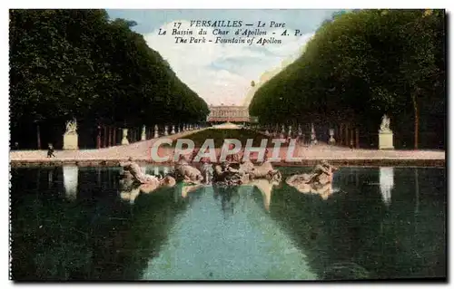 Cartes postales Versailles Le Parc Le Bassin du Char d&#39Apollon