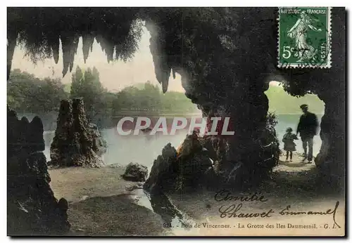 Cartes postales Bois de Vincennes La Grotte des Iles Daumesnil