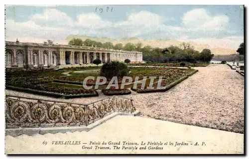 Cartes postales Versailles Palais du Grand Trianon Le Peristyle et les Jardins