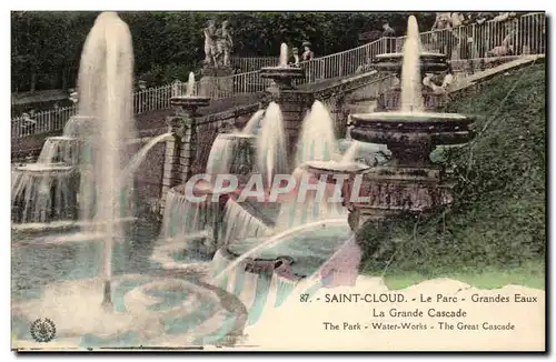 Ansichtskarte AK Saint Cloud Le Parc Grandes Eaux La Grande Cascade