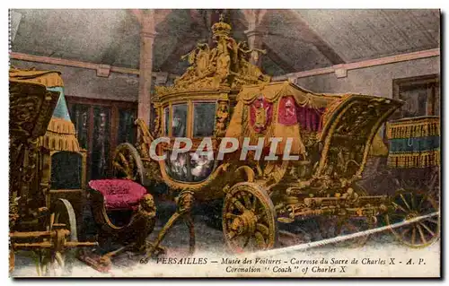 Cartes postales Versailles Musee des Voilures Carrosse du Sacre de Charles X