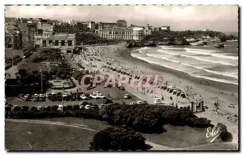 Cartes postales Biarritz Les Jardins et la Grande Plage