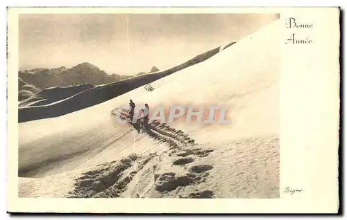 Cartes postales Bonne Annee Montagne Ski