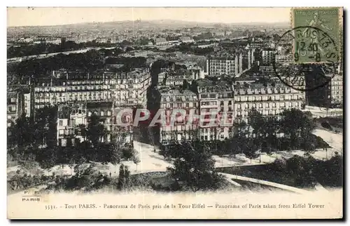 Cartes postales Tour Paris Panorama de Paris pris de la Tour Eiffel