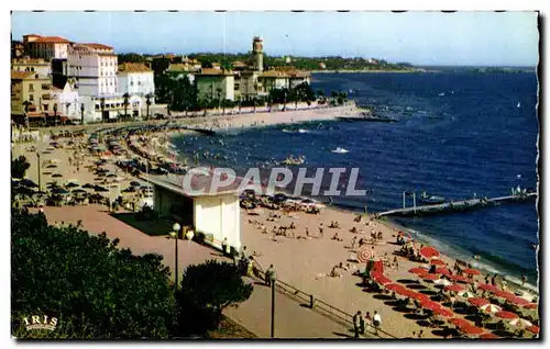 Cartes postales Reflets De La Cote D'Azur Saint Raphael Vue d'ensemble de la Plage Au loin le Lion
