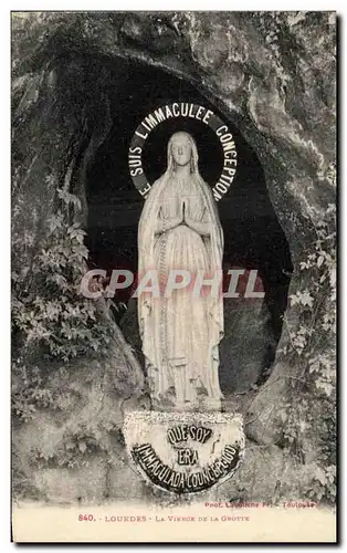 Cartes postales Lourdes La vierge De La Grotte