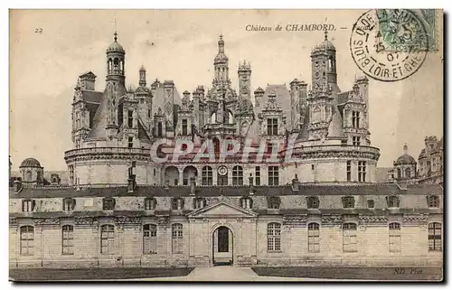 Cartes postales Chateau de Chambord Facade