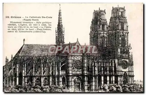 Cartes postales Orleans La Cathedrale Ste Croix Monument historique