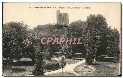 Cartes postales Gisors Le Donjon et le Jardin cote Nord