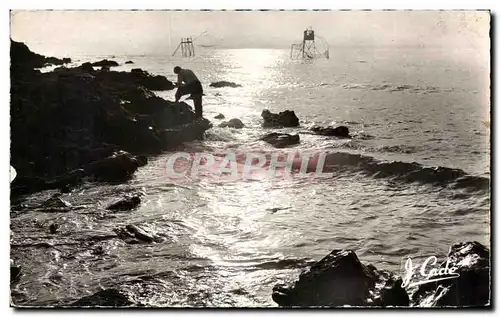 Ansichtskarte AK Saint Brevin Le Pointeau Contre jour sur la Mer Pecheur