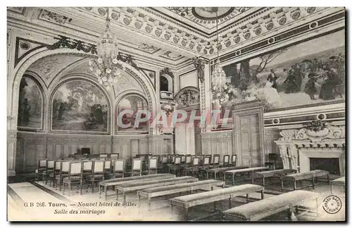 Ansichtskarte AK Tours Nouvel Hotel de Ville Salle Des Mariages