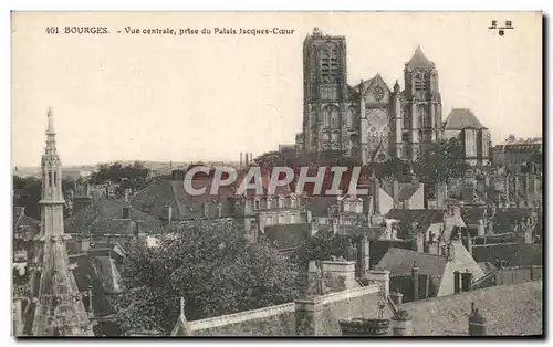 Ansichtskarte AK Bourges Vue centrale prise du Palais Jacques Coeur