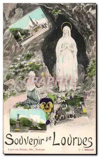 Cartes postales Souvenir De Lourdes