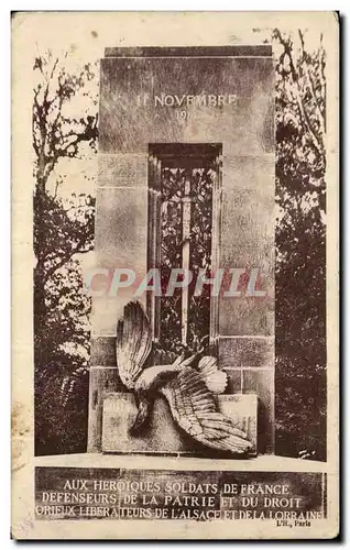 Ansichtskarte AK Foret de Compiegne Clairiere de I&#39Armistice Monument du Matin