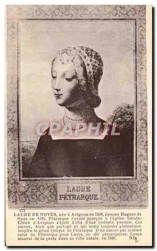 Cartes postales Laure Petrarque Laure de Noves nee a Avignon