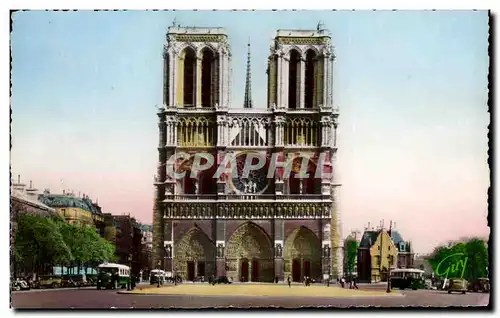 Ansichtskarte AK Paris Et Ses Merveilles Cathedrale Notre Dame et la parvis