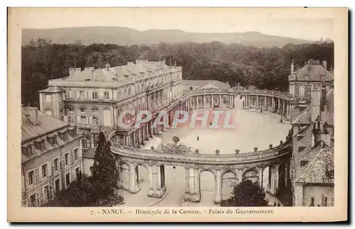 Cartes postales Nancy Hemicycle de la Carriere Palais du Gouvernement