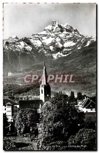 Cartes postales L&#39Eglise de Bex les Dents du Midi Suisse