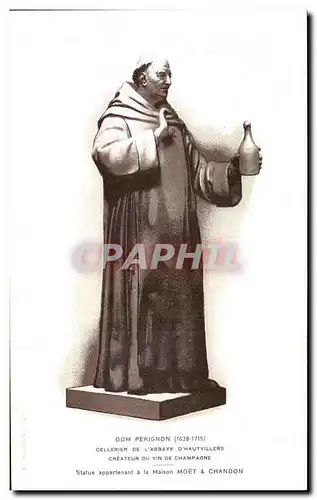 Cartes postales Dom Perignon Cellerier De L'Abbaye D'Hautvillers Champagne Moet et Chandon