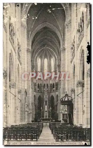 Cartes postales Nantes Interieur de I&#39Eglise Saint Nicolas