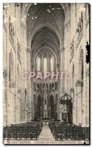Cartes postales Nantes Interieur de I'Eglise Saint Nicolas