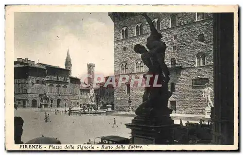 Ansichtskarte AK Firenze Piazza della Signoria Ratto delle Sabine