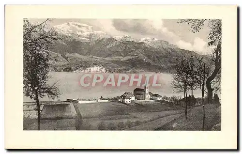 Cartes postales Le Lac D&#39Annecy Eglise De Sevrier Et La Tournette