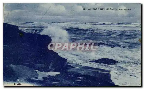 Cartes postales Au Bord De L&#39Ocean Mer Agitee