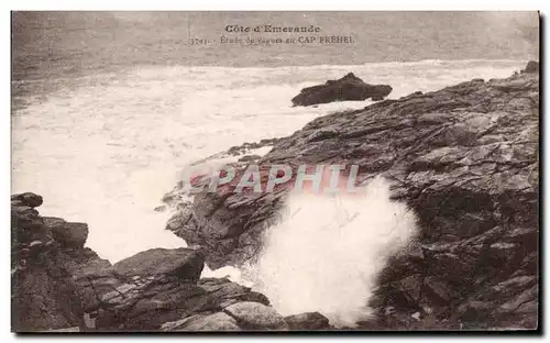 Ansichtskarte AK Cote D&#39Emeraude Etude de vagues au Cap Frehel