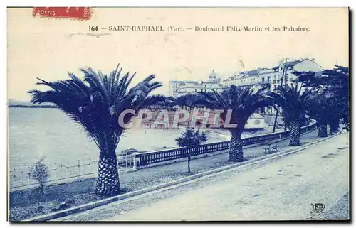 Cartes postales Saint Raphael Boulevard Felix Marlin et les Palmiers