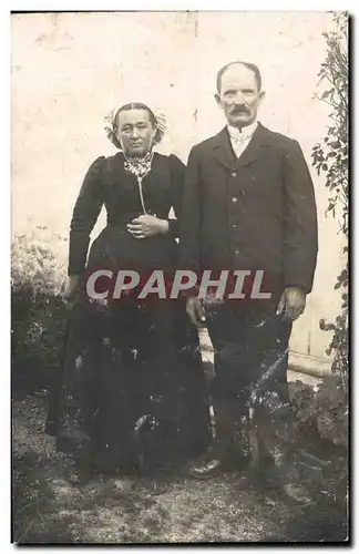 CARTE PHOTO Leon Bourdin Folklore Costume