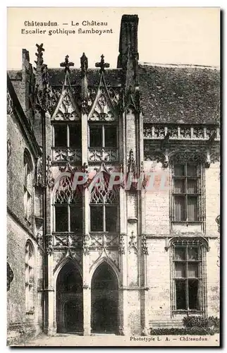 Ansichtskarte AK Chateaudun Le Chateau Escalier gothique flamboyant