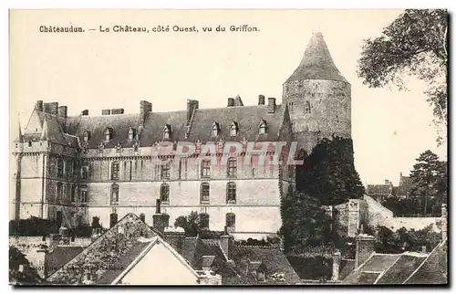 Cartes postales Chateaudun Le Chateau Cote Ouest Vu du Griffon