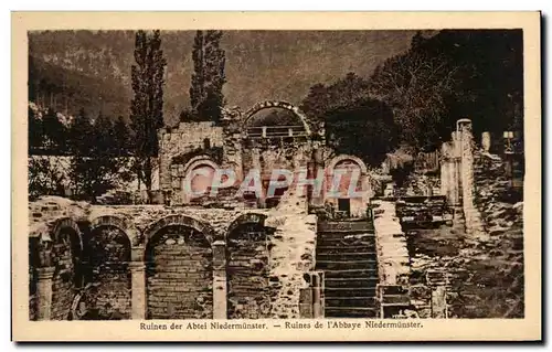 Cartes postales Ruinen der Abtel Niedermunster Ruines de l&#39Abbaye Niedermunster